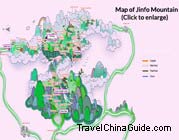 Map of Chongqing Jinfo Mountain