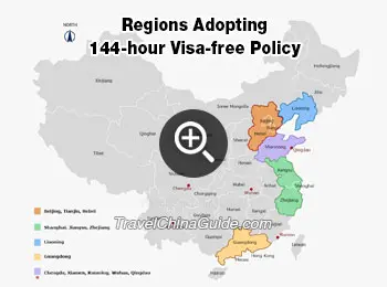 Regions adopting 144-hour visa-free policy