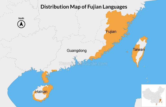 Fujian Language Distribution Map