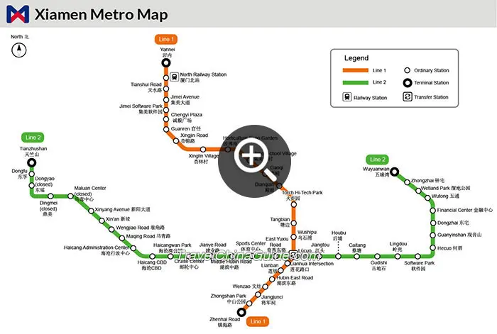 Xiamen Metro Map