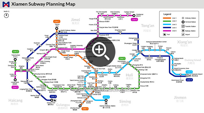 Xiamen Metro Planning Map