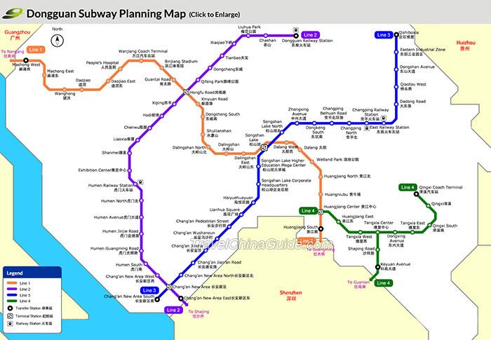 Dongguan Subway Planning Map