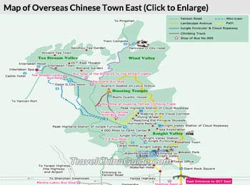 Map of Overseas Chinese Town East
