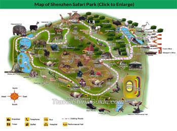 Map of Shenzhen Safari Park