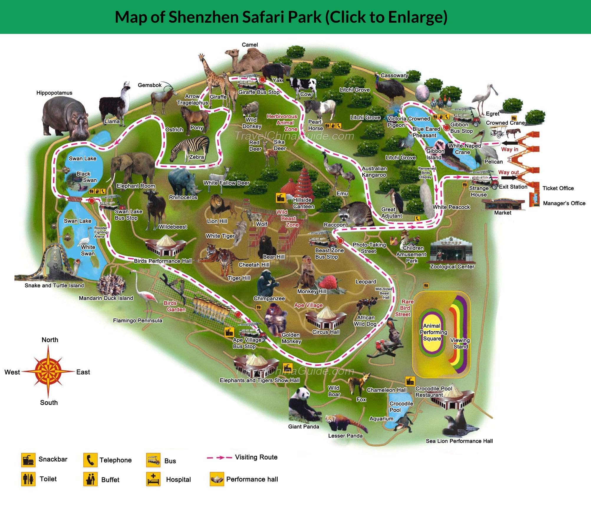 wildlife world zoo aquarium & safari park map