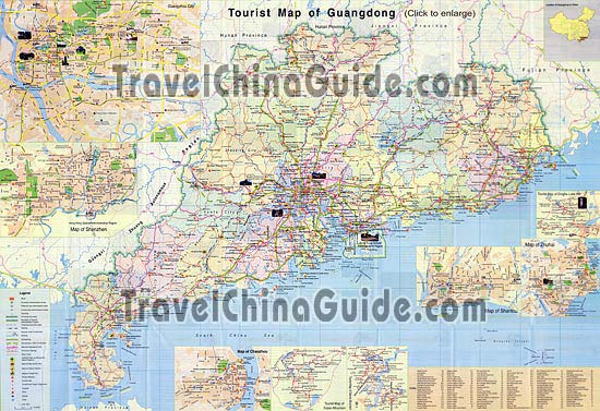 Guangdong tourist map