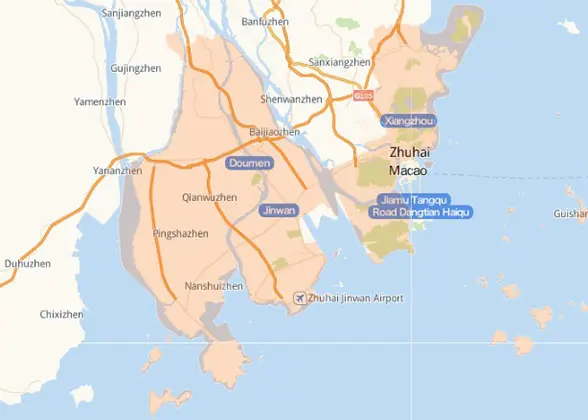 Zhuhai Map