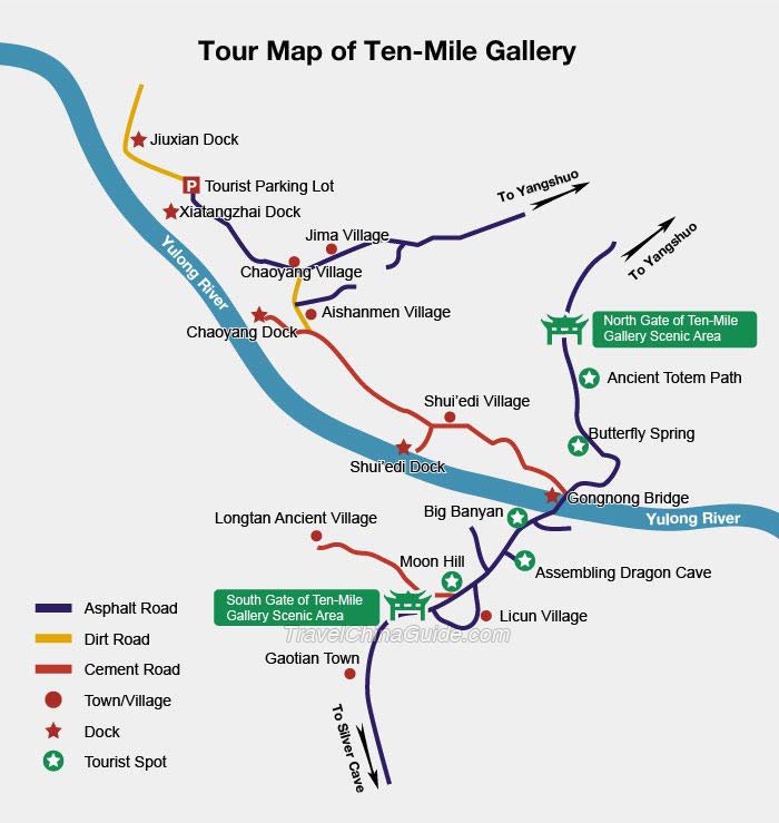 Guide Map of Ten-Mile Gallery