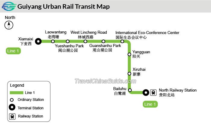 Map of Guiyang Subway
