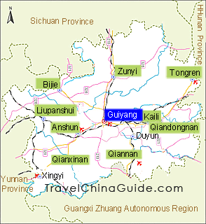 Qianxinan Region Map
