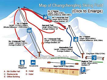 Map of Changchengling Skiing Field