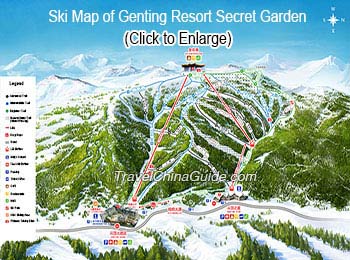 Ski Map of Genting Resort Secret Garden