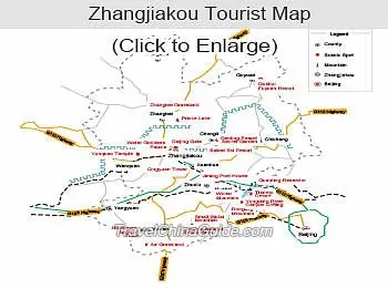 Zhangjiakou Tourist Map