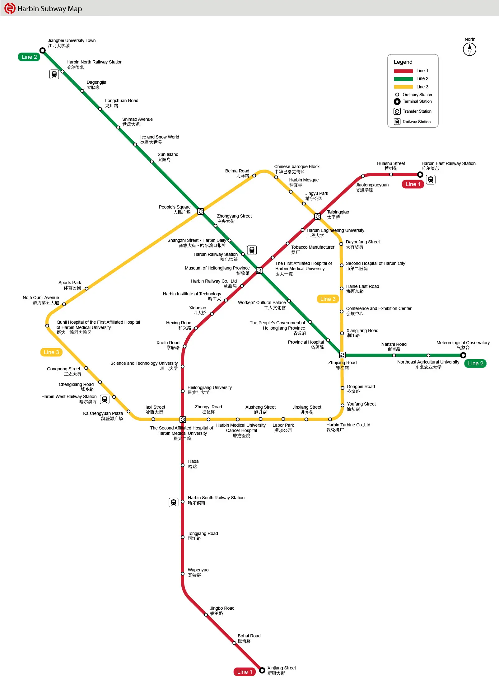 Harbin Subway Map