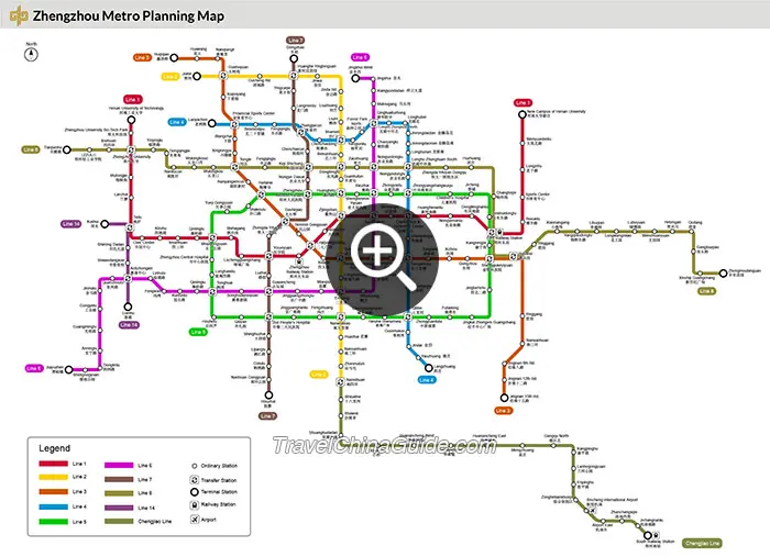 Zhengzhou Metro Planning Map