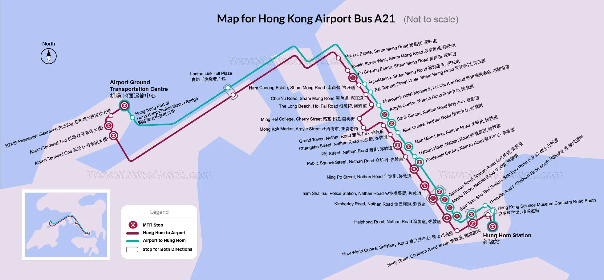 a21 bus travel time