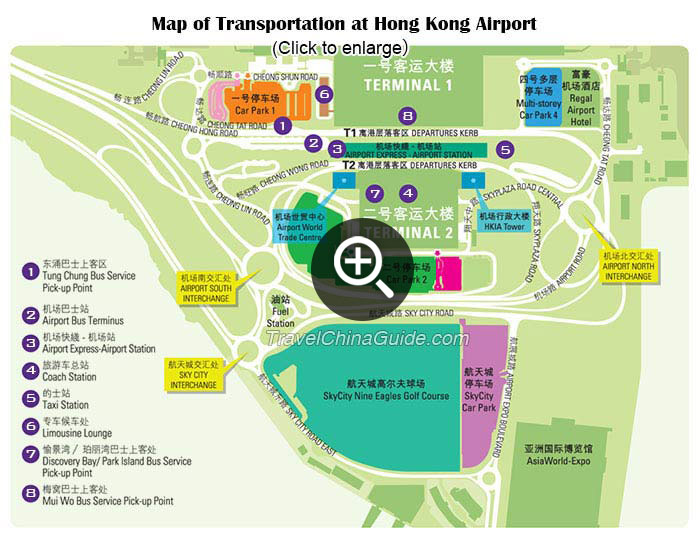 Hong Kong Airport Transfer Map