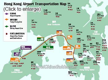 Hong Kong Airport Transportation Map