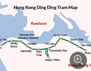Hong Kong Ding Ding Tram Map