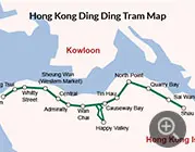 Hong Kong Ding Ding Tram Map