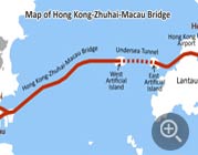 Map of Hong Kong-Zhuhai-Macau Bridge