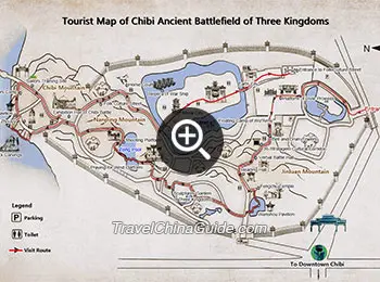 Tourist Map of Chibi Ancient Battlefield of Three Kingdoms