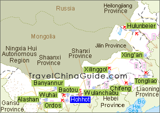 Map of Hohhot