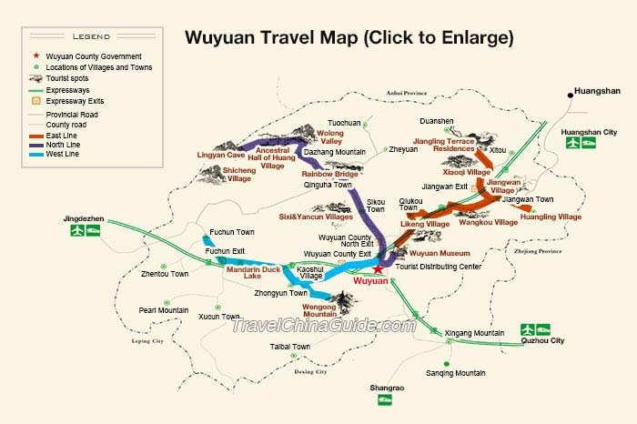 Wuyuan Travel Map