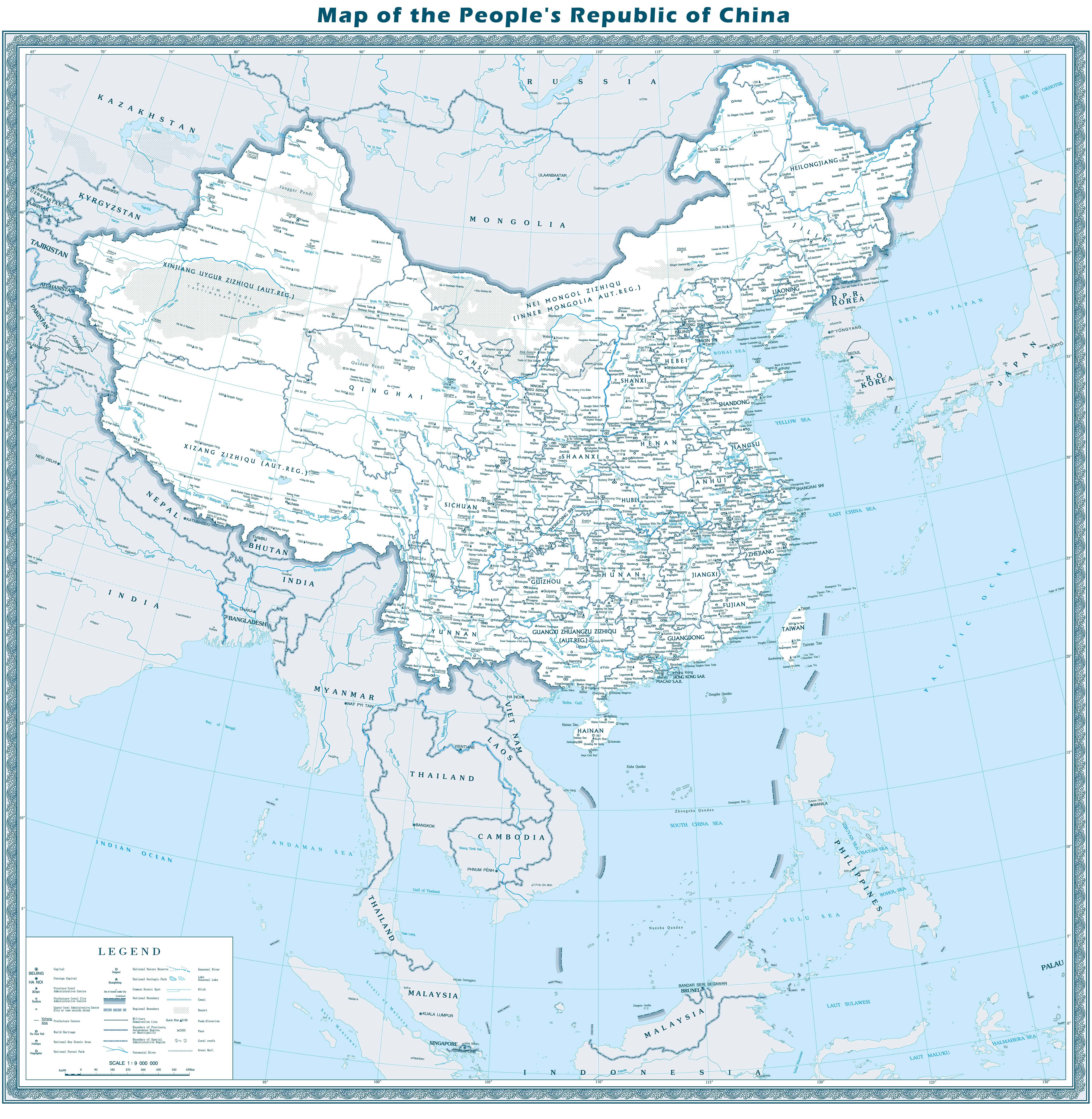Map Of China Maps Of City And Province Travelchinaguide Com