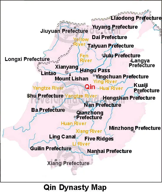 Qin Dynasty Map