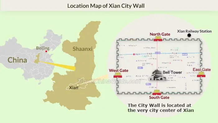 Location Map of Xi'an City Wall