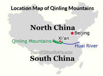Location Map of Qinling Mountains