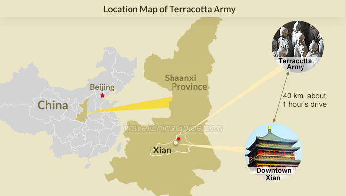 Location Map of Terracotta Army