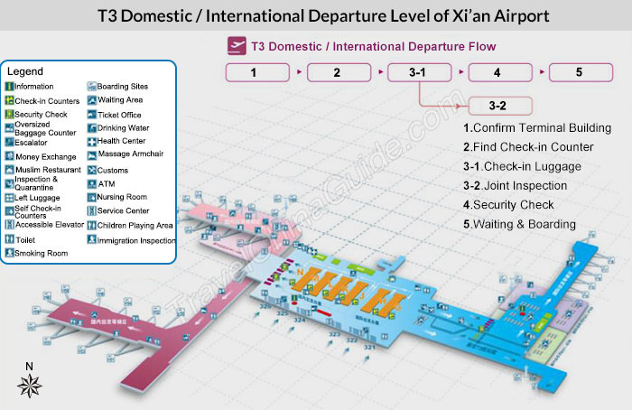 Xi'an Airport T3 Domestic / International Departure Level