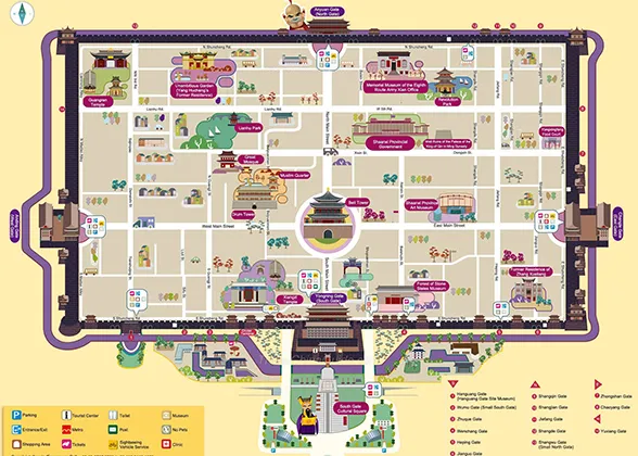 Xi'an City Wall Map