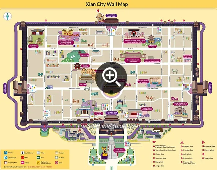 Xi'an City Wall Map