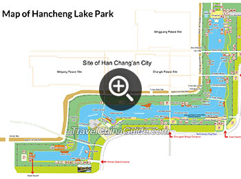 Map of Hancheng Lake Park