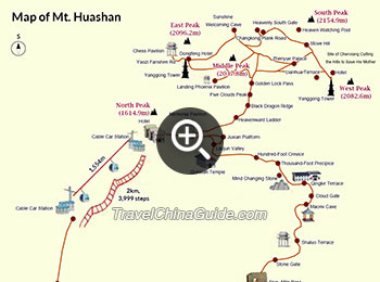 Map of Mt. Huashan