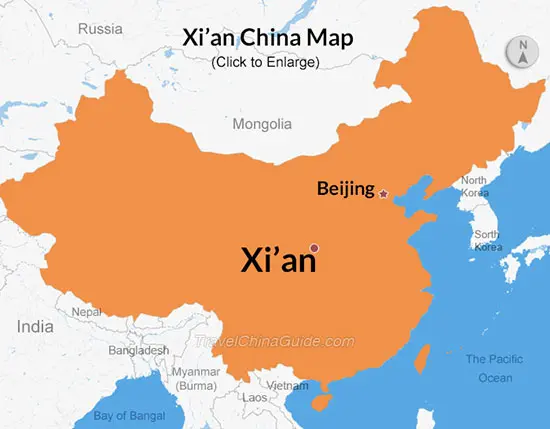 Xi An China Map Where Is Xi'an China: In Northwest China, How To Get There