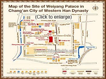 Map of Xi'an Weiyamg Palace Site