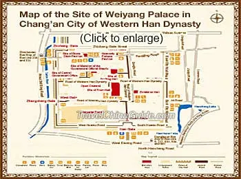 Map of Xi'an Weiyamg Palace Site