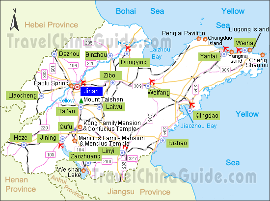 Image result for shandong map china