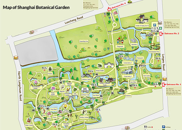 Map of Shanghai Botanical Garden