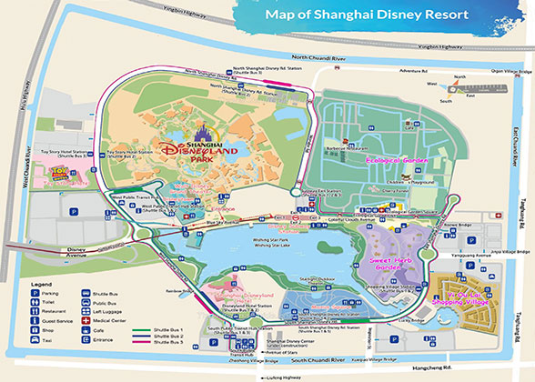 Shanghai Disneyland Park Map