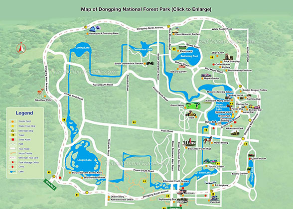 Map of Dongping National Forest Park