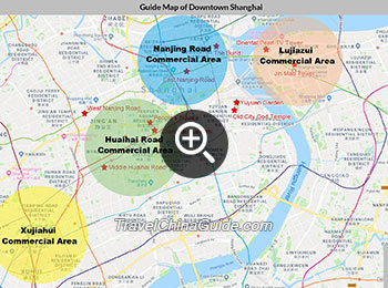 Guide Map of Downtown Shanghai