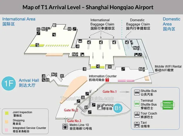 shanghai international airport terminal map