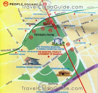 People's Square Subway Station Map