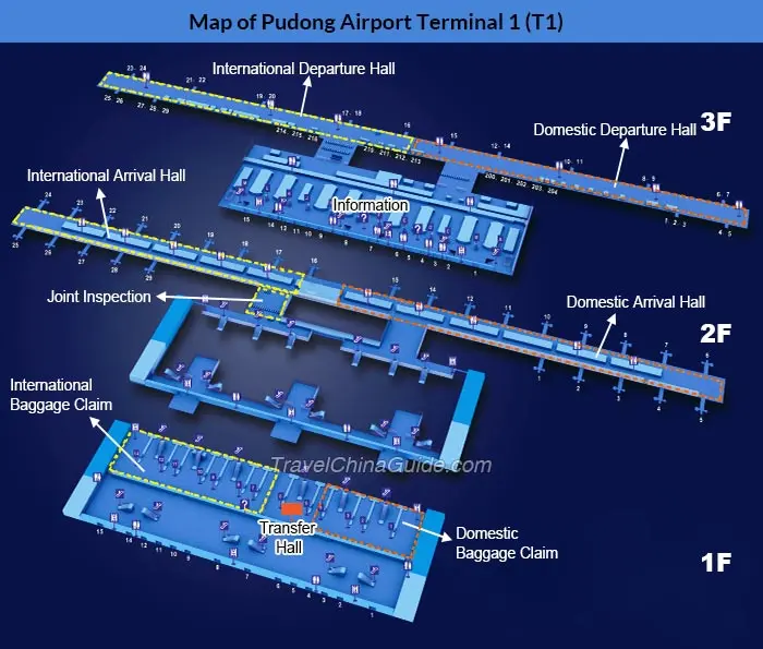 shanghai international airport terminal map