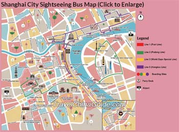 Shanghai Sightseeing Bus Route Map